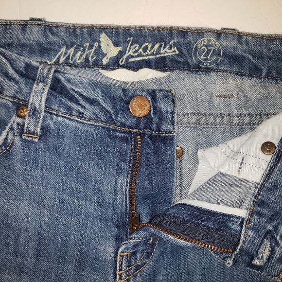 AMERICAN EAGLE Mill Jeans Breathless HoneyBoy Stretch Straight Leg Jeans Size 27 - Picture 4 of 7